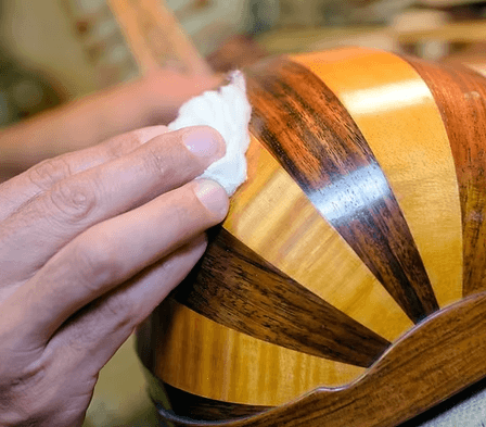 Traditional hand French polishing