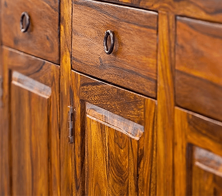 Colour matching to heat or light damaged furniture